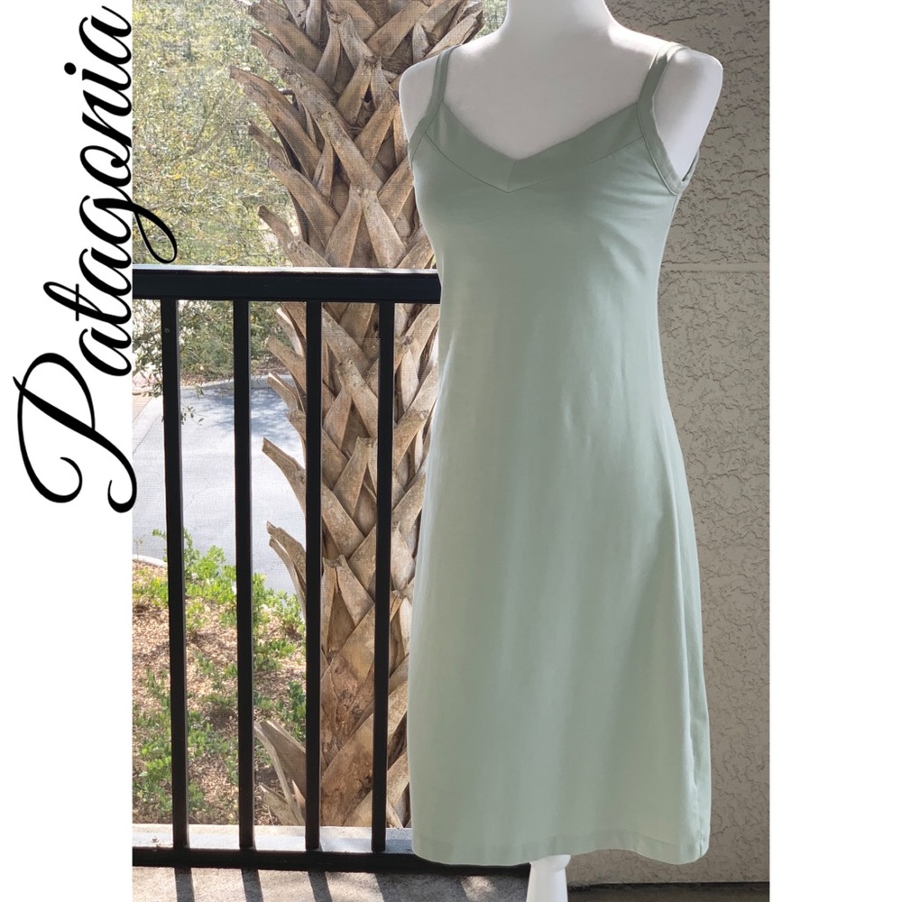 PATAGONIA MINT ORGANIC COTTON BLEND BODYCON DRESS
